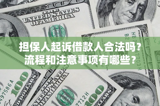 北京担保人起诉借款人合法吗？流程和注意事项有哪些？