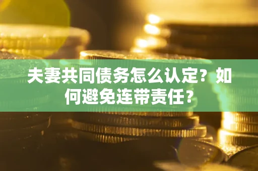 北京夫妻共同债务怎么认定？如何避免连带责任？