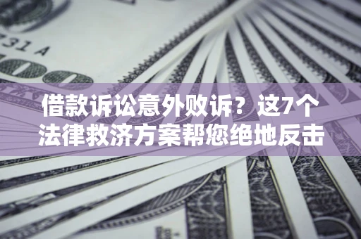 北京借款诉讼意外败诉？这7个法律救济方案帮您绝地反击！