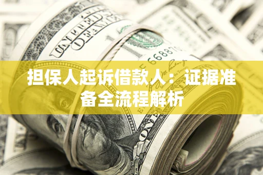 北京担保人起诉借款人：证据准备全流程解析