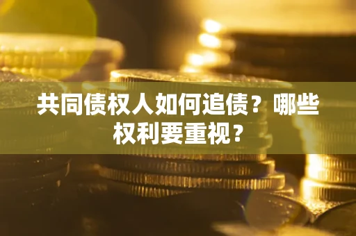 北京共同债权人如何追债？哪些权利要重视？